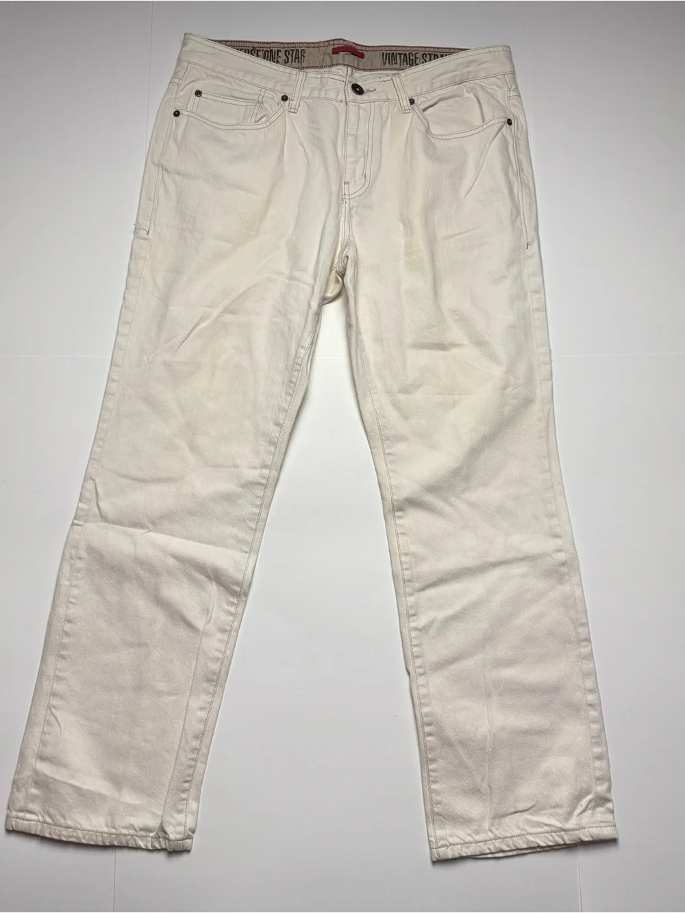 Converse One Star Men's Cream Vintage Straight-Leg denim Jeans